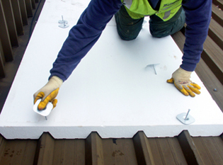 EPS expanded polystyrene airpop used to insulate a floor