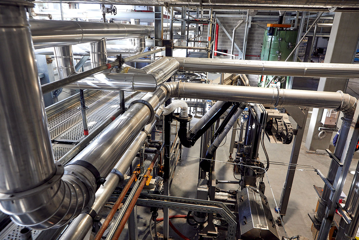 expanded polystyrene EPS - detail of part of the production lines